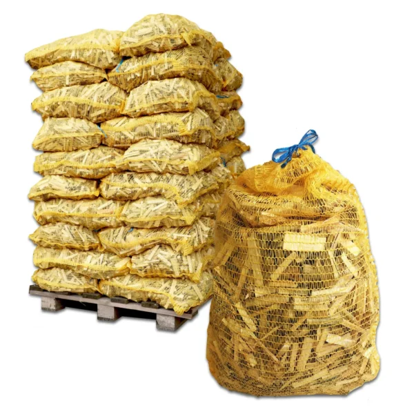 Legnetti d’accensione boismat · conifera secca 8 cm · 50 reti da 5 kg su bancale