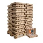 Bricchetti di legno di conifera forma rotonda nestro xl · bancale 960 kg (96 × 10 kg)