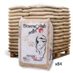 Bancale 1260 kg pellet bianco holz in abete e pino enplus a1, 84 sacchi da 15 kg