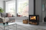 Stufa a legna PANADERO Java Trivision 8 kW nera - immagine 2
