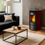 Stufa a pellet Azora 11,6 kW Bordeaux Sannover - immagine 3