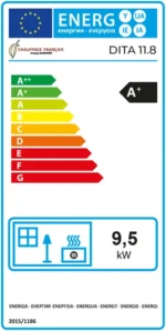 Stufa a legna Sannover Dita 11,8 kW Tronchi da 52 cm - immagine 4