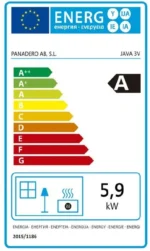 Stufa a legna PANADERO Java Trivision 8 kW nera - immagine 4