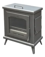 Stufa a legna eco design c3 titanium 11 kw - immagine 4