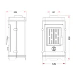 Stufa a legna INVICTA Remilly 7 kW antracite - immagine 5