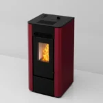 Stufa a pellet ventilata LVZ Karin 8.1 KW bordeaux - immagine 2