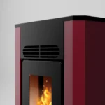 Stufa a pellet ventilata LVZ Karin 8.1 KW bordeaux - immagine 3