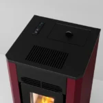 Stufa a pellet ventilata LVZ Karin 8.1 KW bordeaux - immagine 4