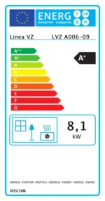 Stufa a pellet ventilata LVZ Karin 8.1 KW bordeaux - immagine 5