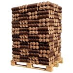 Bricchetti di latifoglie e conifere · bancale 960 kg · da 26 a 29 cm